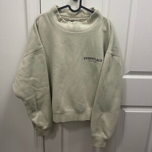 Essentials Pale Sage Logo Crewneck Sweatshirt /A54
